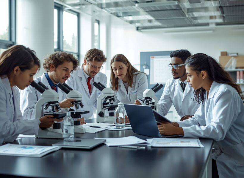 Lucid_Origin_A_realistic_photo_of_university_students_working__0